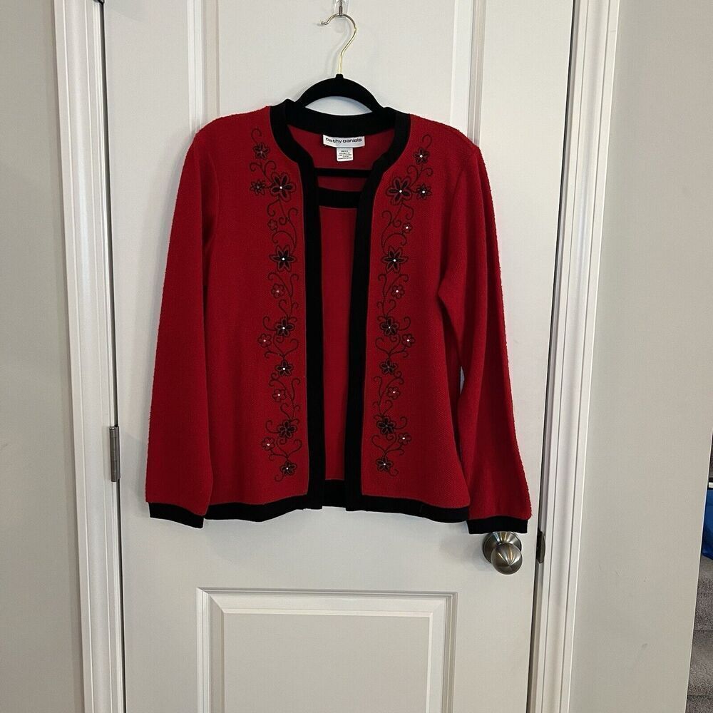 Vintage Cathy Daniel’s Women’s Tops Small Textured Embroidered - Picture 1 of 4